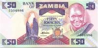 Zambia 50 kwacha 50 Kwacha Pres K. Kaunda - chainbreaker statue (1986-1988) -