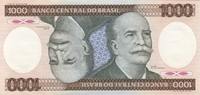Brazil 1000 cruzeiros 1000 Cruzeiros B. do Rio Branco - Machinery - 1986 Serial B.0772 -