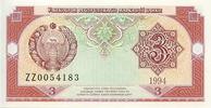 Uzbekistan 3 sum 3 Sum, Mosque, arms - 1994 - P.74 -