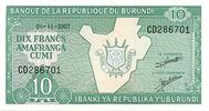 Burundi 10 francs 10 Francs 2007 - Map -
