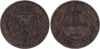 Sardinia 5 centesimi 5 Centesimi Arms - 1826 -