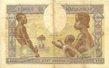 Madagascar 100 francs 1937 100 Francs Fortuna and symbols of agriculture... 702.84 元 含税 ＋  83.67 元 运费