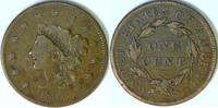 USA Plain Cord, Medium Letters Coronet Head Large Cent; ; N-8 -