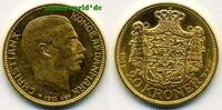 Dänemark 20 Kroner Mzz. VBP, Kopenhagen, Christian X. 1912-1947, 8,99 g/900 Gold, S83, vz+ -