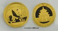 China 10 Yuan Pandamotiv, 1 g Feingold 999, Originalfolie, Stg -