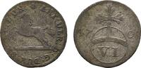 Braunschweig-Wolfenbüttel 6 Pfennig Anton Ulrich, allein 1704-1714 -