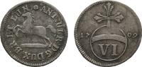 Braunschweig-Wolfenbüttel 6 Pfennig Anton Ulrich, allein 1704-1714 -