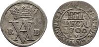 Braunschweig-Wolfenbüttel 4 Pfennig Anton Ulrich, allein 1704-1714 -