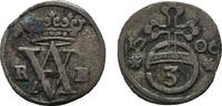 Braunschweig-Wolfenbüttel 3 Pfennig Anton Ulrich, allein 1704-1714 -