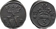 Braunschweig-Wolfenbüttel 3 Pfennig Anton Ulrich, allein 1704-1714 -