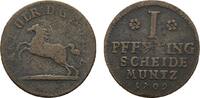 Braunschweig-Wolfenbüttel Cu Pfennig Anton Ulrich, allein 1704-1714 -