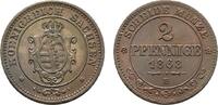 Sachsen-Meiningen Cu 2 Pfennig Bernhard Erich Freund 1803-1866 -