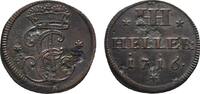 Sachsen-Hildburghausen Cu Heller Ernst Friedrich I. 1715-1724 -