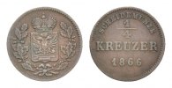 Schwarzburg-Rudolstadt Cu 1/4 Kreuzer Friedrich Günther 1807-1867 -