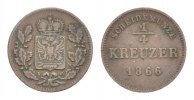 Schwarzburg-Rudolstadt Cu 1/4 Kreuzer Friedrich Günther 1807-1867 -