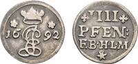 Hildesheim, Bistum 4 Pfennig 1692 Schloß Steuerwald Jobst Edmund von Bra... 267.75 元 含税 ＋  167.34 元 运费