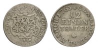 Sachsen-Albertinische Linie 1/12 Taler Friedrich Christian 1763 -