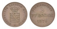 Sachsen-Meiningen Cu 2 Pfennig Georg II. 1866-1914 -