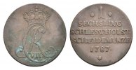 Schleswig-Holstein, Königliche Linie Cu Sechsling Christian VII. 1766-1808 -