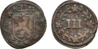 Bamberg, Bistum Kipper Cu 3 Heller Johann Gottfried von Aschhausen 1609-1622 -