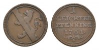 Bamberg, Bistum Cu Leichter Pfennig Adam Friedrich von Seinsheim 1757-1779 -
