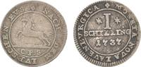 Lauenburg Schilling Georg II. von Hannover 1727-1760 -
