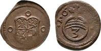 Magdeburg, Erzbistum Kipper Cu 3 Pfennig Christian Wilhelm von Brandenburg 1598-1631 -