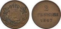 Bayern Cu 2 Pfennig Ludwig I. 1825-1848 -