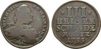 Hessen-Kassel Cu 3 Heller Wilhelm VIII. 1751-1760 -