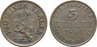 Hessen-Kassel Cu 3 Heller Friedrich Wilhelm I. 1847-1866 -