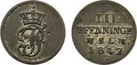 Mecklenburg-Schwerin 3 Pfennig Paul Friedrich 1837-1842 -