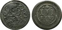 Mecklenburg-Rostock, Stadt Cu 3 Pfennig 1729 R Fast sehr schön 108.44 元 含税 ＋  166.83 元 运费