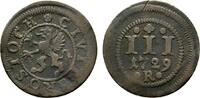 Mecklenburg-Rostock, Stadt Cu 3 Pfennig 1729 R Kl. Schrötlingsfehler, se... 108.44 元 含税 ＋  166.83 元 运费