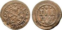 Mecklenburg-Rostock, Stadt Cu 3 Pfennig 1741 R Randfehler, sehr schön 108.44 元 含税 ＋  166.83 元 运费