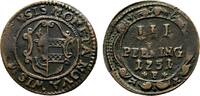 Mecklenburg-Wismar, Stadt Cu 3 Pfennig -