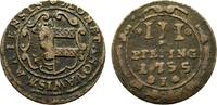 Mecklenburg-Wismar, Stadt Cu 3 Pfennig -