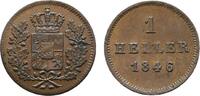 Bayern Cu Heller 1846 Ludwig I. 1825-1848 Leicht gebogen, vorzüglich 108.77 元 含税 ＋  167.34 元 运费