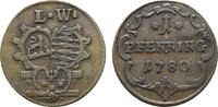 Löwenstein-Wertheim-Rochefort Cu Pfennig Gemeinschaftsprägungen mit Virneburg ab 1767 -