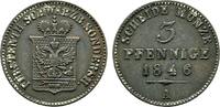 Schwarzburg-Sondershausen Cu 3 Pfennig Günther Friedrich Karl II. 1835-1880 -