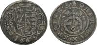 Sachsen-Albertinische Linie 6 Pfennig Johann Georg II. 1656-1680 -