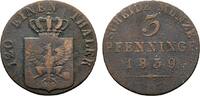 Brandenburg-Preußen Cu 3 Pfennig Friedrich Wilhelm III. 1797-1840 -