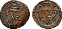 Sachsen-Hildburghausen Cu Heller Ernst Friedrich II. 1724-1745 -