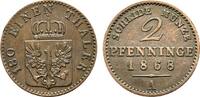 Brandenburg-Preußen Cu 2 Pfennig Wilhelm I. 1861-1888 -