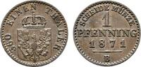 Brandenburg-Preußen Cu Pfennig Wilhelm I. 1861-1888 -