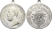 Baden-Durlach Tragbare versilberte Bronzemedaille Friedrich I. 1852-1907 -