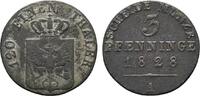 Brandenburg-Preußen Cu 3 Pfennig 1828 A Friedrich Wilhelm III. 1797-1840... 75.07 元 含税 ＋  166.83 元 运费