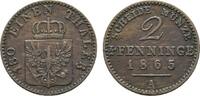 Brandenburg-Preußen Cu 2 Pfennig Wilhelm I. 1861-1888 -