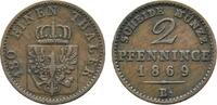 Brandenburg-Preußen Cu 2 Pfennig Wilhelm I. 1861-1888 -