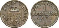 Brandenburg-Preußen Cu Pfennig Wilhelm I. 1861-1888 -