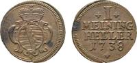 Sachsen-Meiningen Cu Heller Friedrich Carl 1729-1743 -
